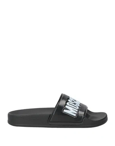 MOSCHINO MOSCHINO WOMAN SANDALS BLACK SIZE 5 RUBBER