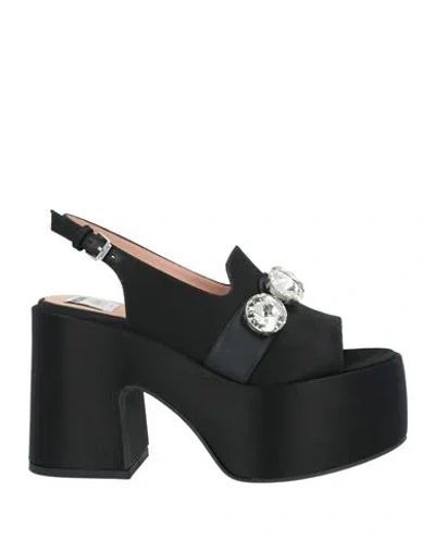 Moschino 105mm Crystal-detailing Platform Sandals In Black