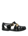 Moschino Jelly Sandal With Lettering Logo In Black