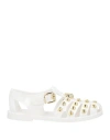 Moschino Teddy-stud Caged Sandals In White