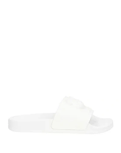 Moschino Woman Sandals White Size 8 Rubber