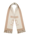 Moschino Woman Scarf Beige Size - Virgin Wool In Sand