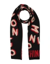 Moschino Woman Scarf Black Size - Acrylic, Wool, Viscose