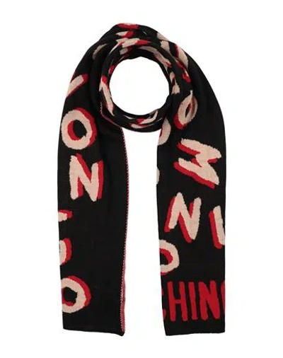Moschino Woman Scarf Black Size - Acrylic, Wool, Viscose