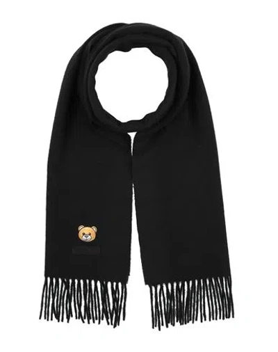 Moschino Woman Scarf Black Size - Merino Wool