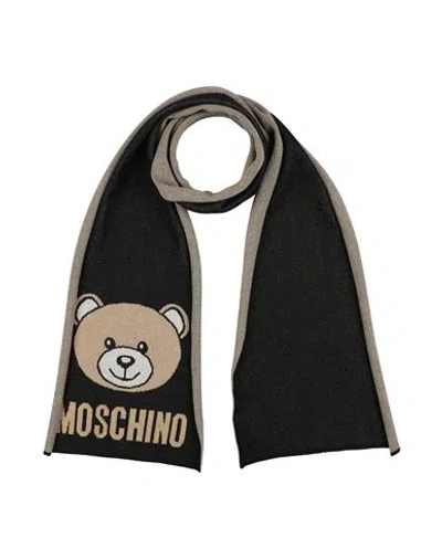 Moschino Woman Scarf Black Size - Viscose, Polyamide, Polyester