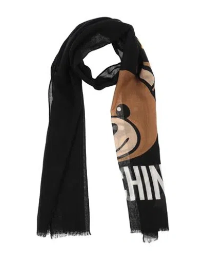 Moschino Woman Scarf Black Size - Wool