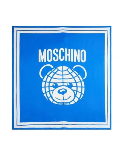 Moschino Woman Scarf Blue Size - Silk