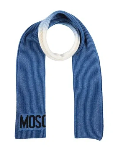 Moschino Woman Scarf Blue Size - Wool, Viscose, Polyamide, Cashmere
