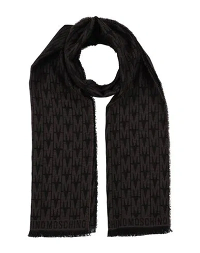 Moschino Woman Scarf Dark Brown Size - Wool