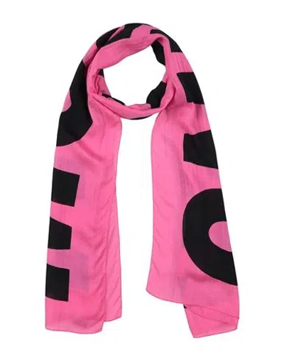 Moschino Woman Scarf Fuchsia Size - Modal In Pink