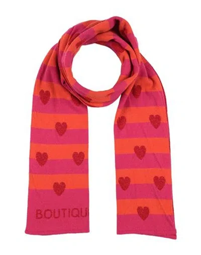 Moschino Woman Scarf Fuchsia Size - Polyamide, Polyester, Wool, Viscose, Cashmere In Pink