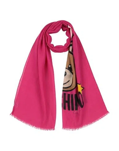 Moschino Woman Scarf Fuchsia Size - Wool In Pink