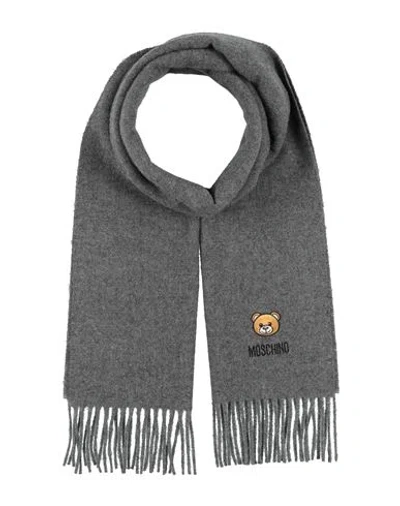 Moschino Woman Scarf Grey Size - Merino Wool In Gray