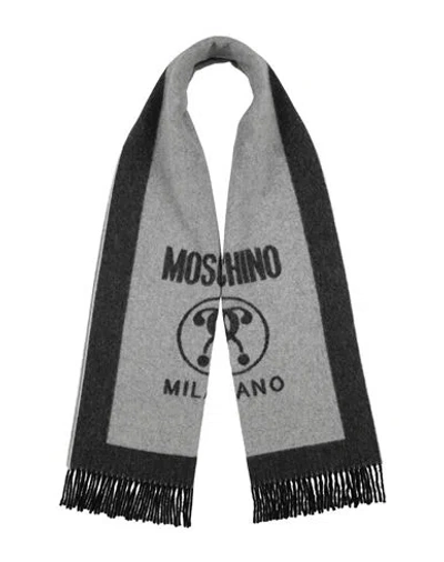 Moschino Woman Scarf Grey Size - Virgin Wool In Gray