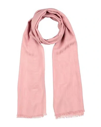 Moschino Woman Scarf Light Pink Size - Wool, Silk