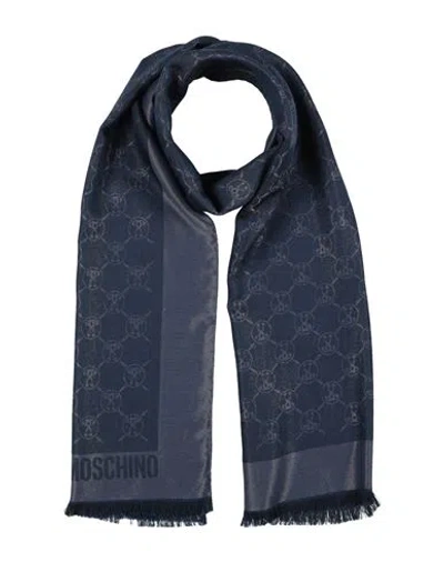 Moschino Woman Scarf Midnight Blue Size - Wool, Cotton, Silk, Viscose, Polyester