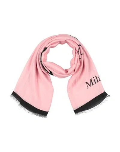 Moschino Woman Scarf Pink Size - Modal, Cashmere