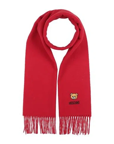 Moschino Woman Scarf Red Size - Merino Wool