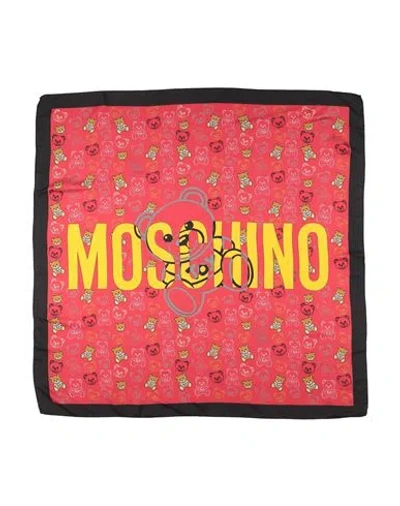 Moschino Woman Scarf Red Size - Silk In Pink
