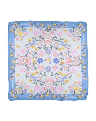 Moschino Woman Scarf Sky Blue Size - Silk