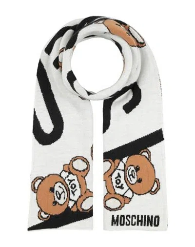 Moschino Woman Scarf White Size - Wool, Acrylic