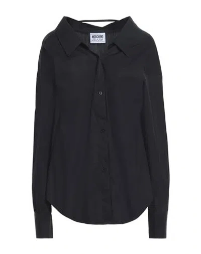 Moschino Woman Shirt Black Size 12 Organic Cotton