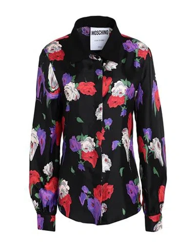 Moschino Woman Shirt Black Size 6 Silk
