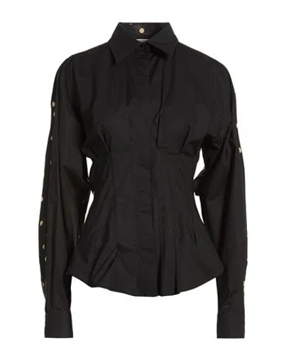 Moschino Woman Shirt Black Size 8 Cotton