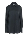 Moschino Woman Shirt Black Size 8 Viscose In Black
