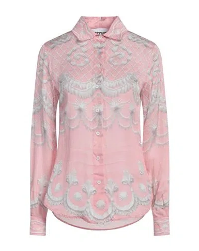 Moschino Woman Shirt Pink Size 12 Viscose