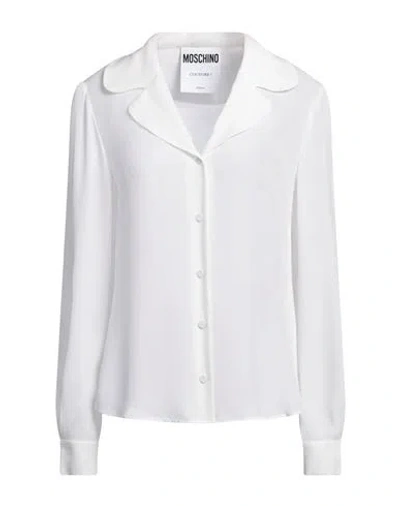 Moschino Woman Shirt White Size 10 Silk