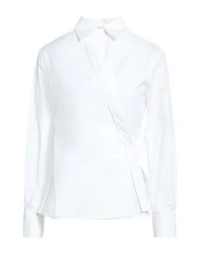 Moschino Woman Shirt White Size 4 Cotton, Elastane