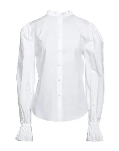 Moschino Woman Shirt White Size 14 Cotton, Elastane