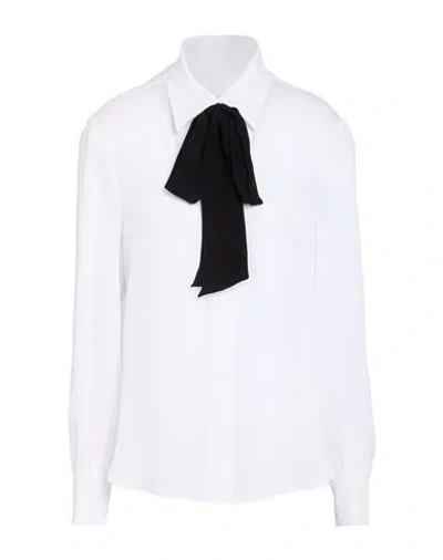 Moschino Woman Shirt White Size 14 Silk