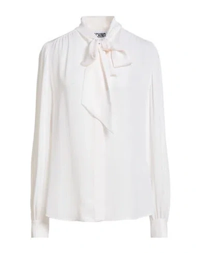 Moschino Woman Shirt White Size 8 Silk