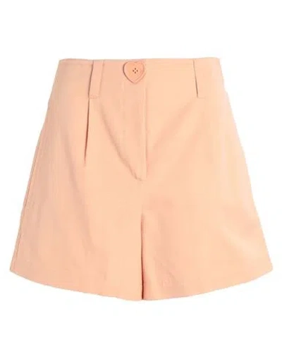 Moschino Woman Shorts & Bermuda Shorts Apricot Size 10 Cotton, Linen In Orange