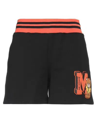 Moschino Woman Shorts & Bermuda Shorts Black Size 10 Organic Cotton