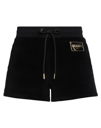 Moschino Woman Shorts & Bermuda Shorts Black Size L Cotton, Polyester, Elastane In Transparent