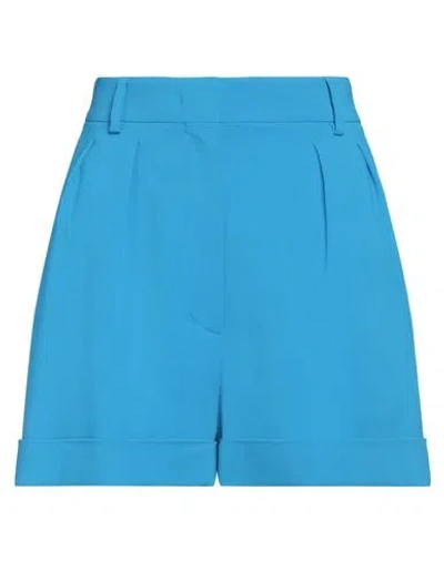 Moschino Woman Shorts & Bermuda Shorts Blue Size 6 Viscose, Elastane