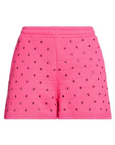 Moschino Woman Shorts & Bermuda Shorts Fuchsia Size 4 Polyester, Cotton In Pink