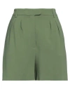 Moschino Woman Shorts & Bermuda Shorts Green Size 10 Viscose, Elastane In Green