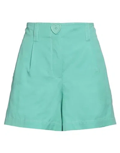 Moschino Woman Shorts & Bermuda Shorts Light Green Size 10 Cotton, Linen