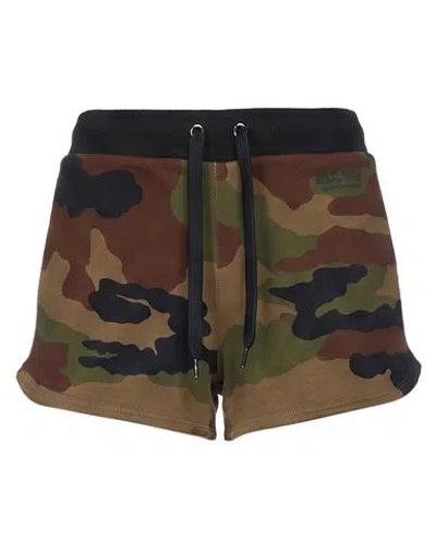 Moschino Woman Shorts & Bermuda Shorts Military Green Size Xs Cotton, Elastane