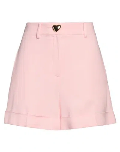 Moschino Woman Shorts & Bermuda Shorts Pink Size 10 Viscose, Elastane