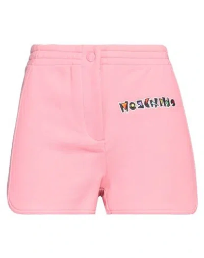 Moschino Woman Shorts & Bermuda Shorts Pink Size 8 Cotton