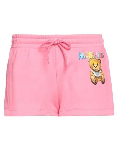 Moschino Woman Shorts & Bermuda Shorts Pink Size 6 Organic Cotton