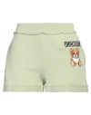 Moschino Woman Shorts & Bermuda Shorts Sage Green Size 4 Cotton In Sage Green