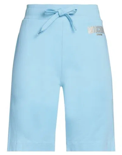 Moschino Woman Shorts & Bermuda Shorts Sky Blue Size Xs Cotton, Elastane In Blue