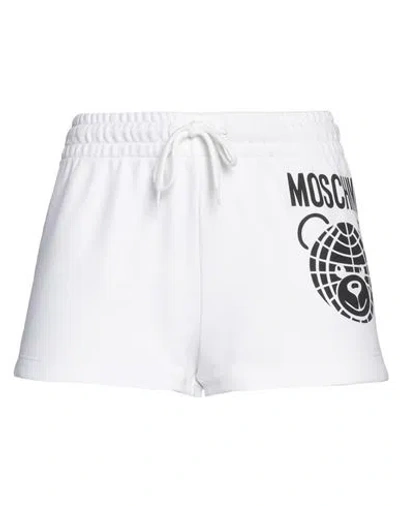 Moschino Woman Shorts & Bermuda Shorts White Size 10 Organic Cotton